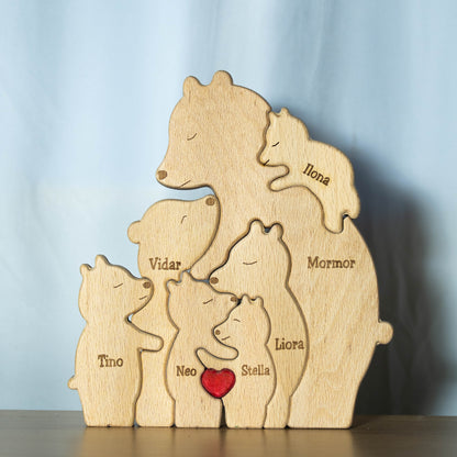 Bjørnefamilie – Én forelder